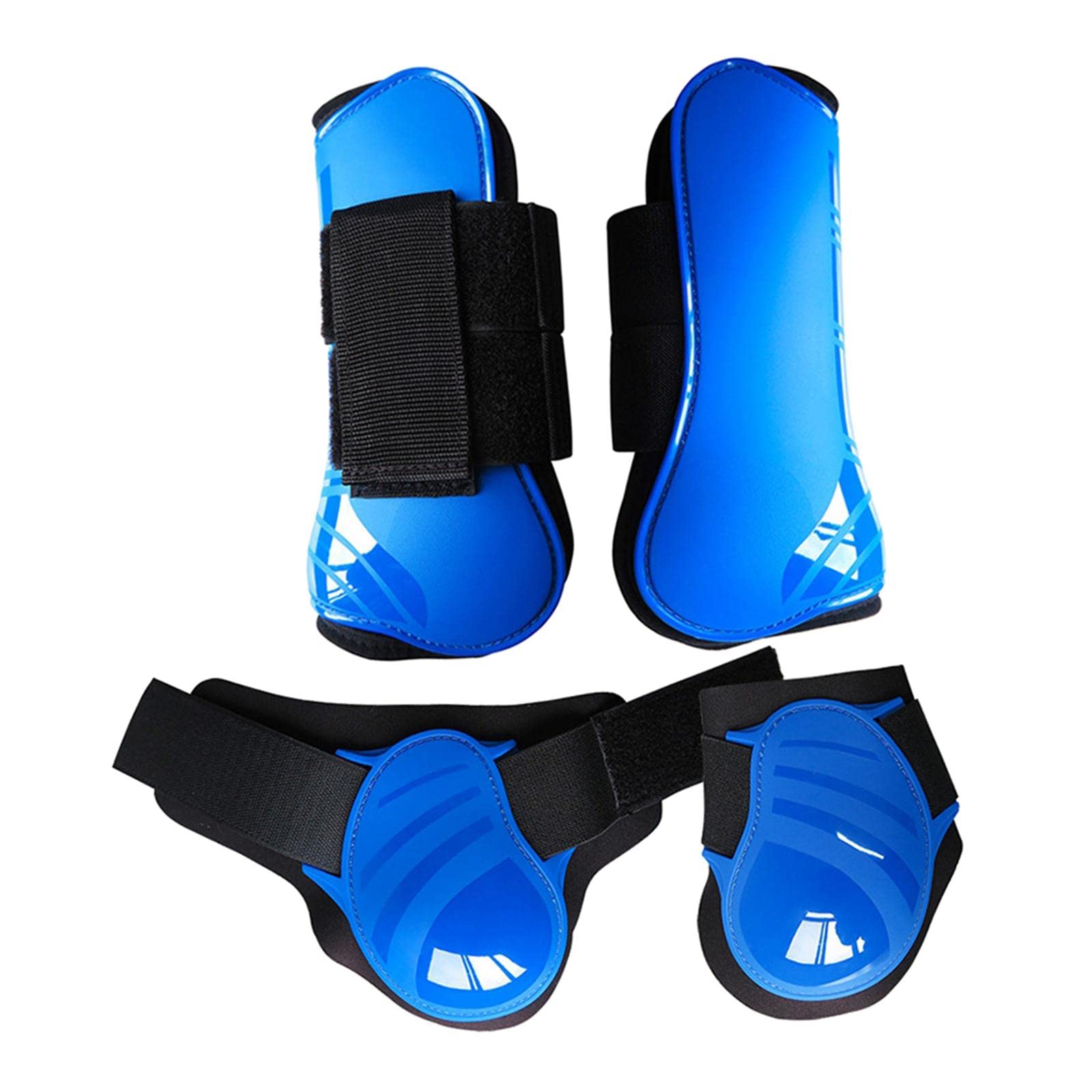 predolo Juego de 4 Protectores para Patas de Caballo, Protectores de Menudillo Y Tendones Delanteros para Caballos, Absorbentes de Impactos Y Transpirables