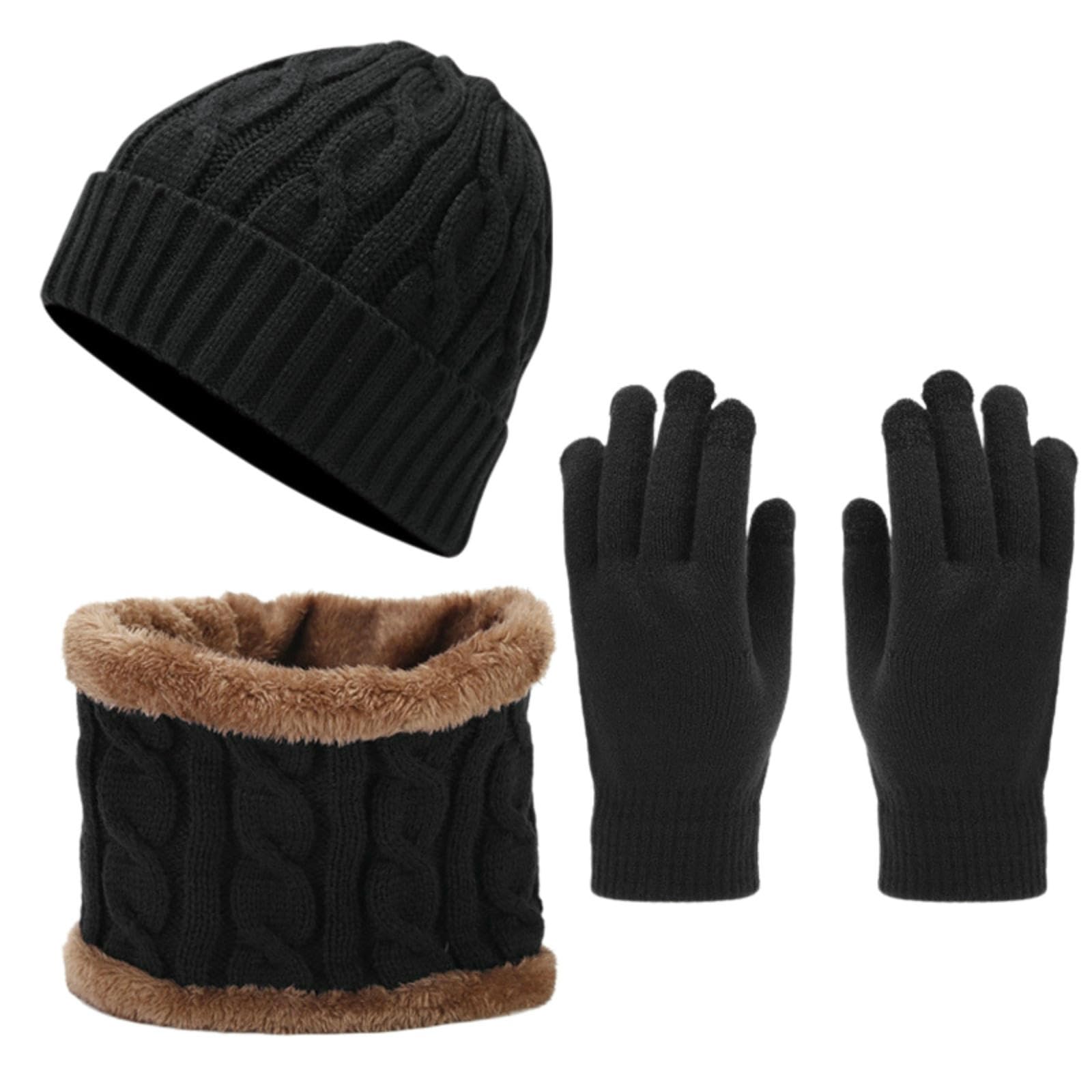 Traje de protección contra el frío negro para paseos invernales y viajes