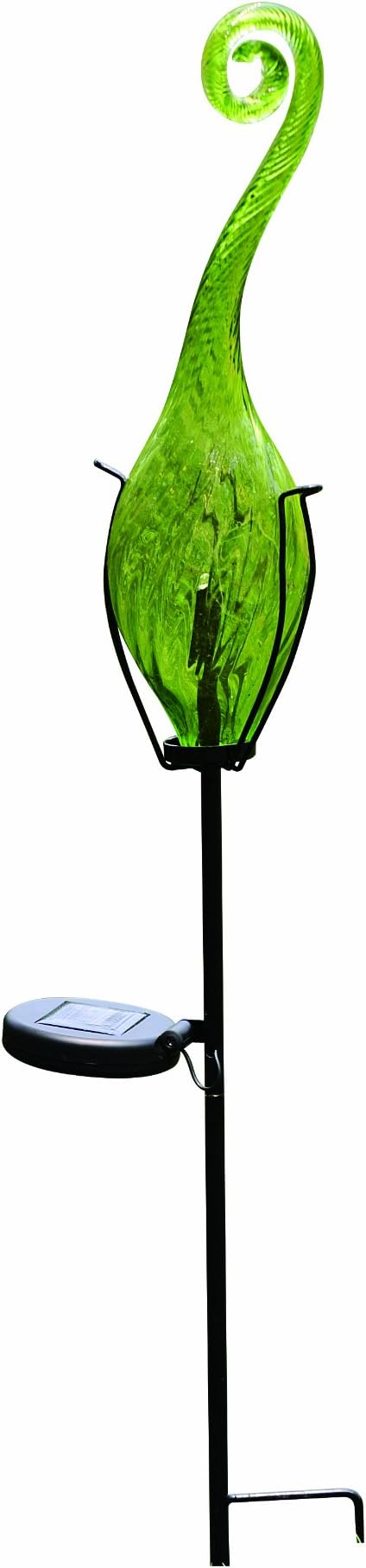 Solar Fiddle Top Yard Art, Lime Green