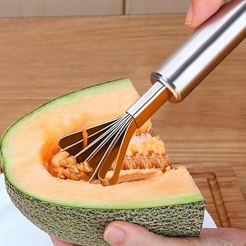 2 Pieces Coconut Meat Remover Durable Stainless Steel Coconut Scraper Household Coconut Tool Meat Knife Melons Fruit Seed Removal for Kitchen Home Coconut Planer