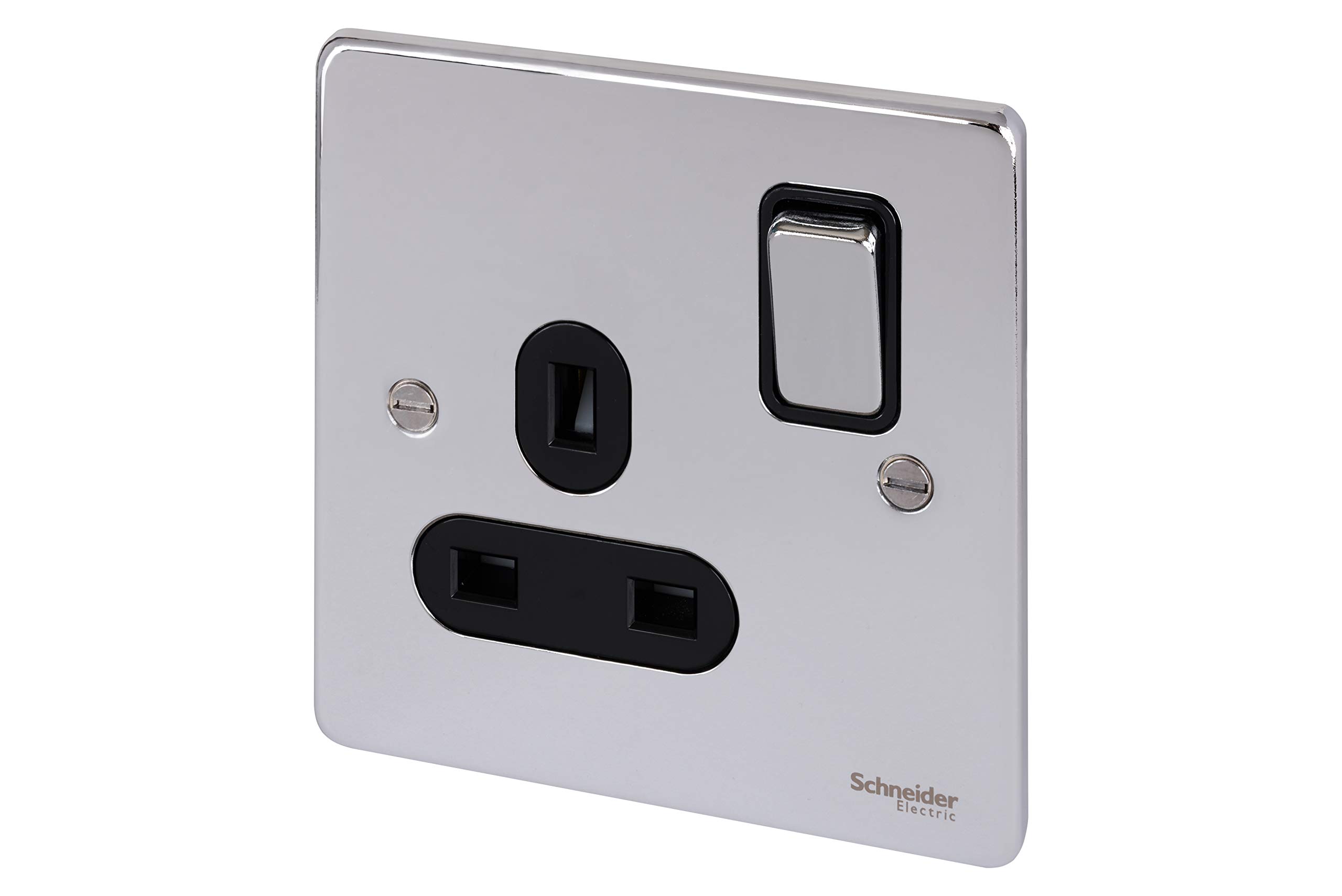 Schneider Electric Ultimate Flat Plate - Single 2 Way LED Di Mmer Light Switch 100 W Va Gu6212lmpc Polished Chrome