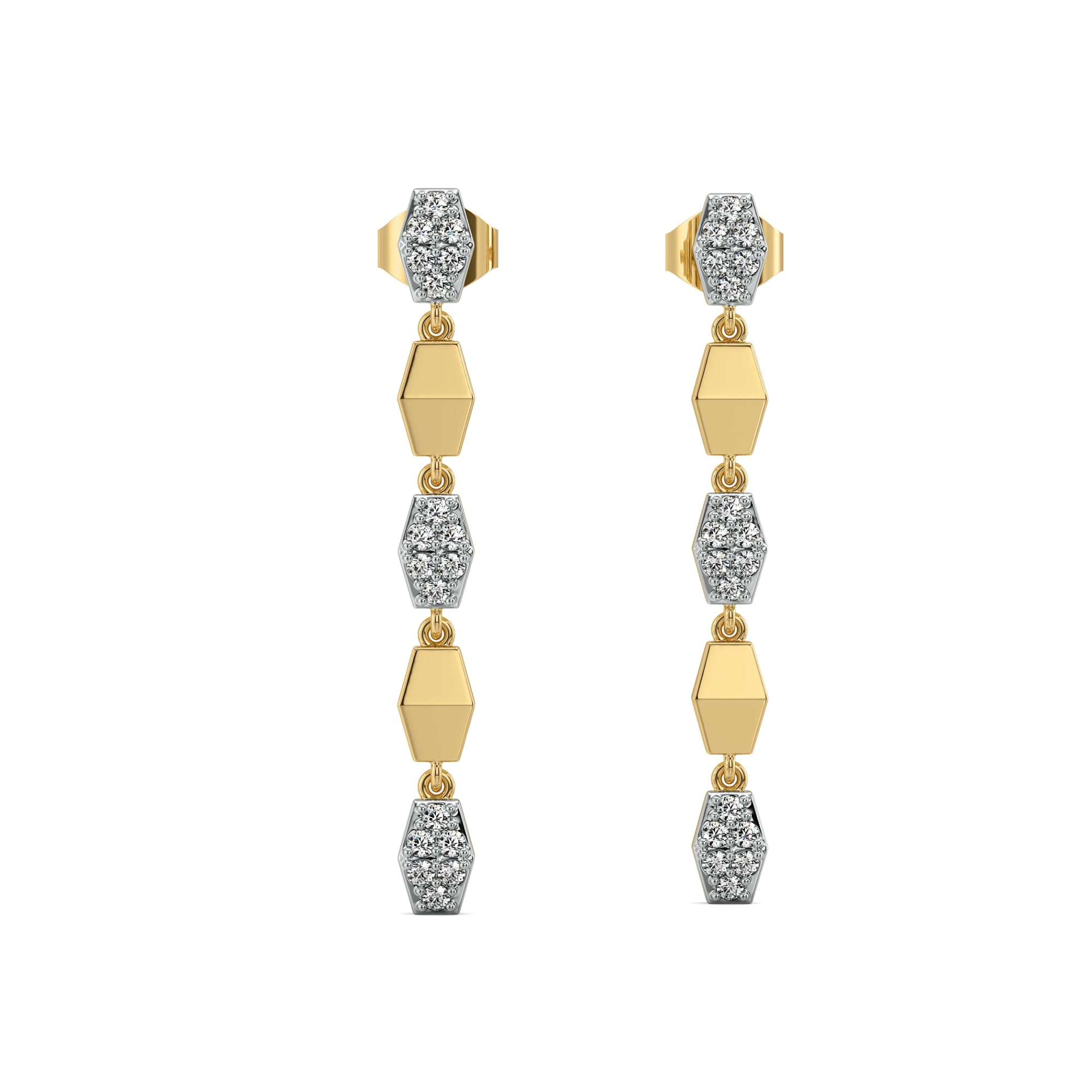 Edge of Glam Drop Earrings Hypoallergenic in 18kt Yellow Gold Vermeil on 925 Sterling Silver in Ready to Gift Jewelry Box-fine-jewelry-image-40