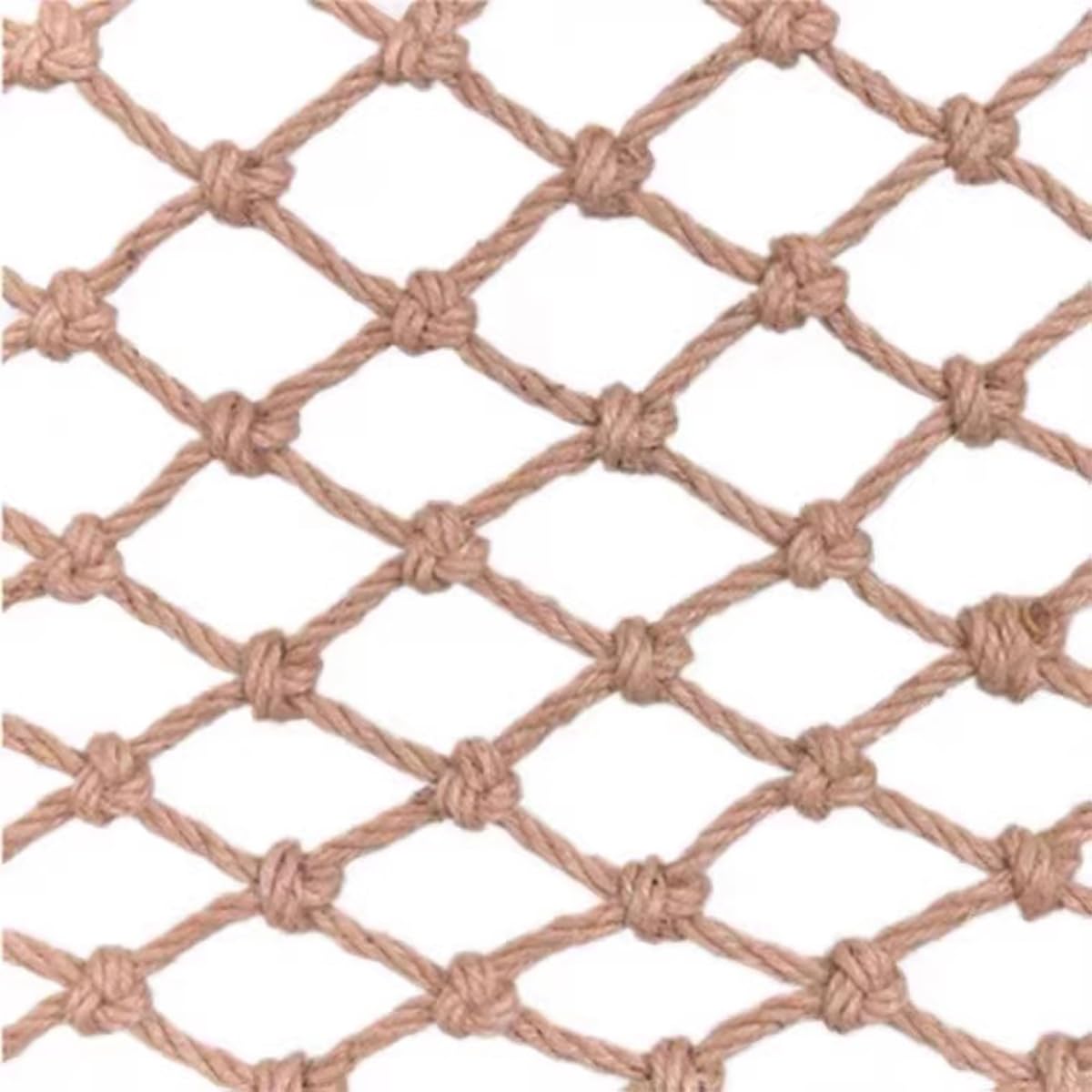 GJMSSMY Jute Safety Net for Kids & Pets 2M x 6M (6.5FT x 19.7FT) - Durable Hanf Rope Netting for Balcony Railing Playground Baseball & Softball Protection