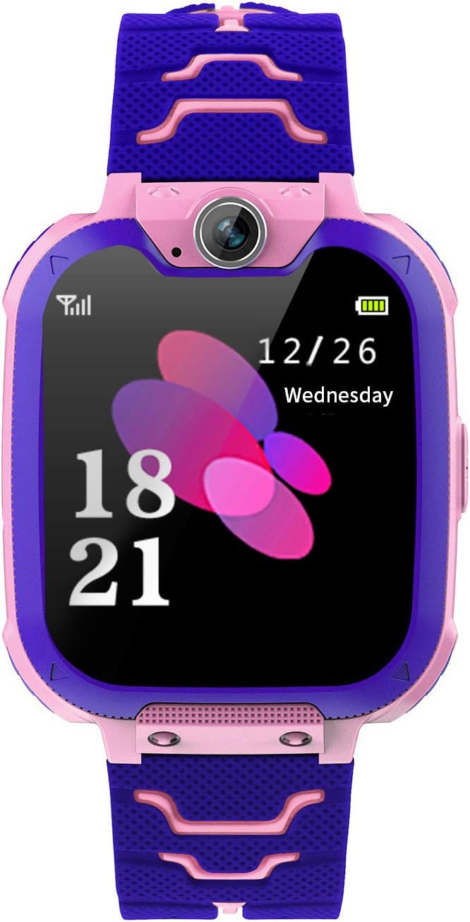 Kids Games Smartwatches for Boys Girls - 1.54" HD Touch Screen Sports Smartwatch Phone with Call Camera Games Recorder Alarm Music Player for Children Days Students Age 3-12 (Pink)