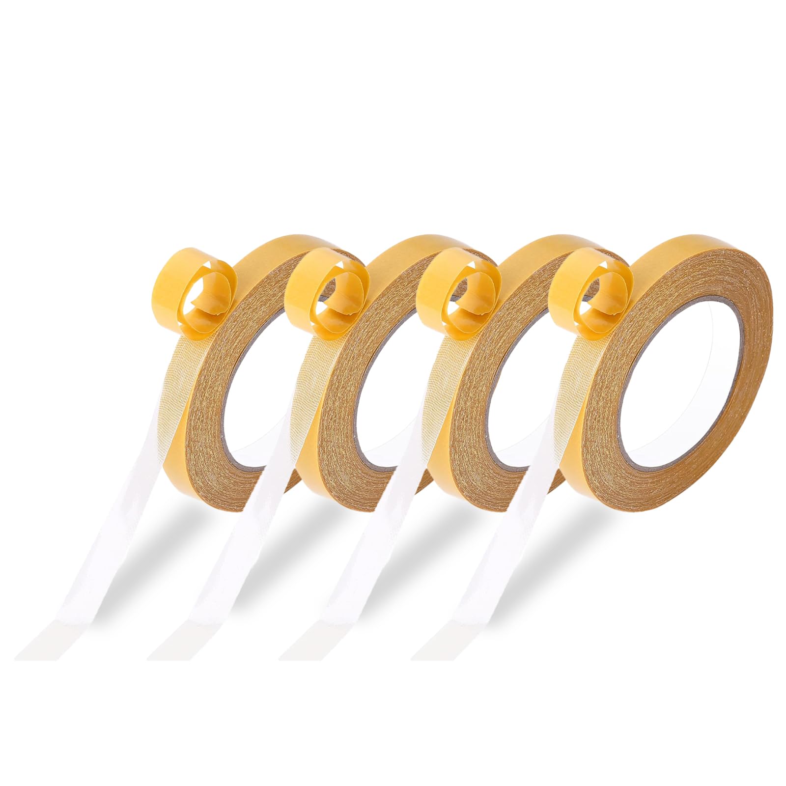 4 Rouleaux Ruban Adhésif Double Face En Tissu Très Résistant: 10Mm