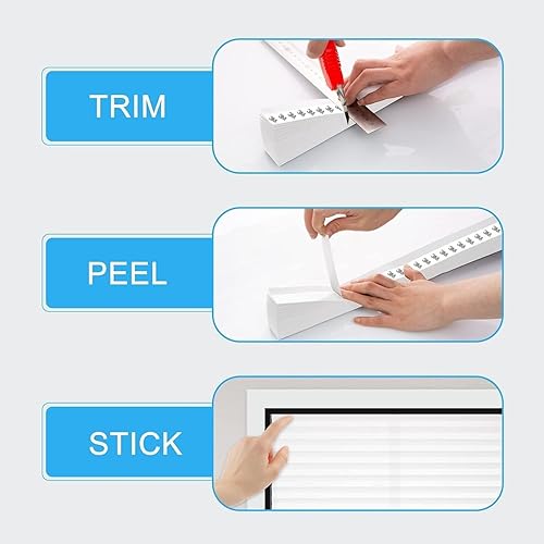 Vista 38 de MYshade Paquete de 6 persianas de papel opacas temporales para ventanas, persianas plisadas de papel con adhesivo, sin herramientas, sin Negro