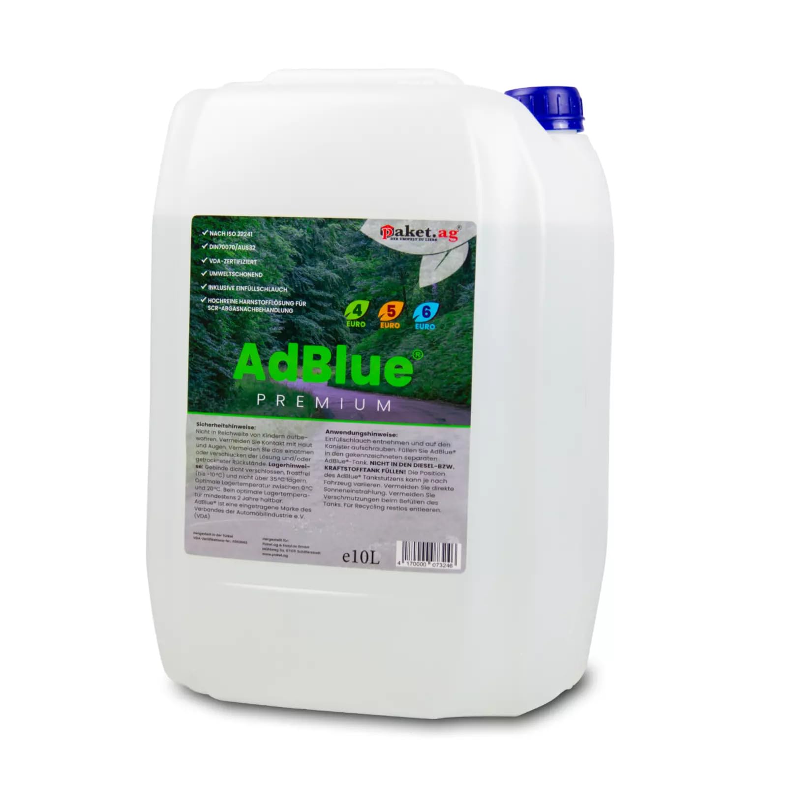 Paket AG AdBlue® 4 x 10 Liter. AdBlue® 40 Liter.