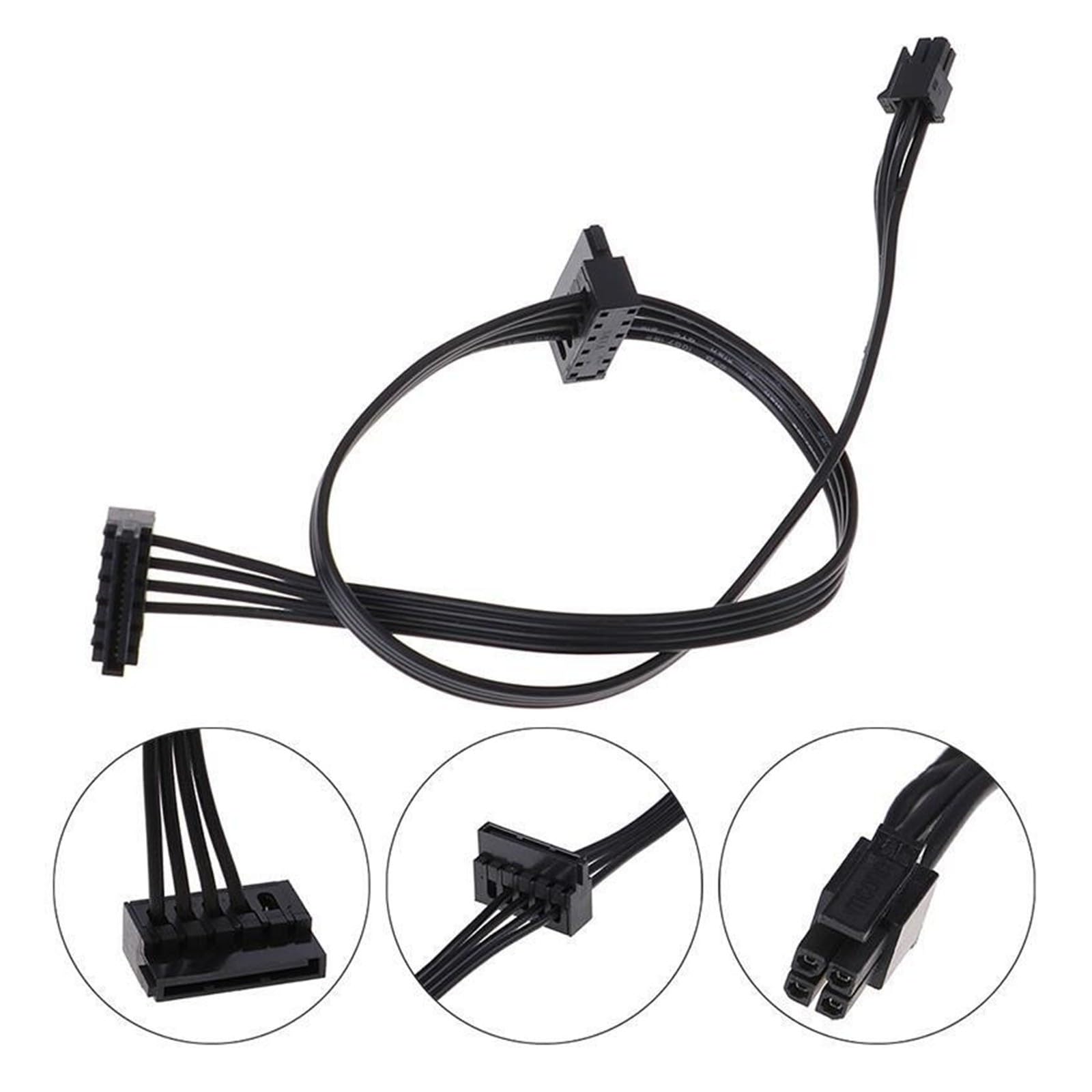 Generico Cavo di alimentazione Mini da 4 pin a 2 SATA 45 cm