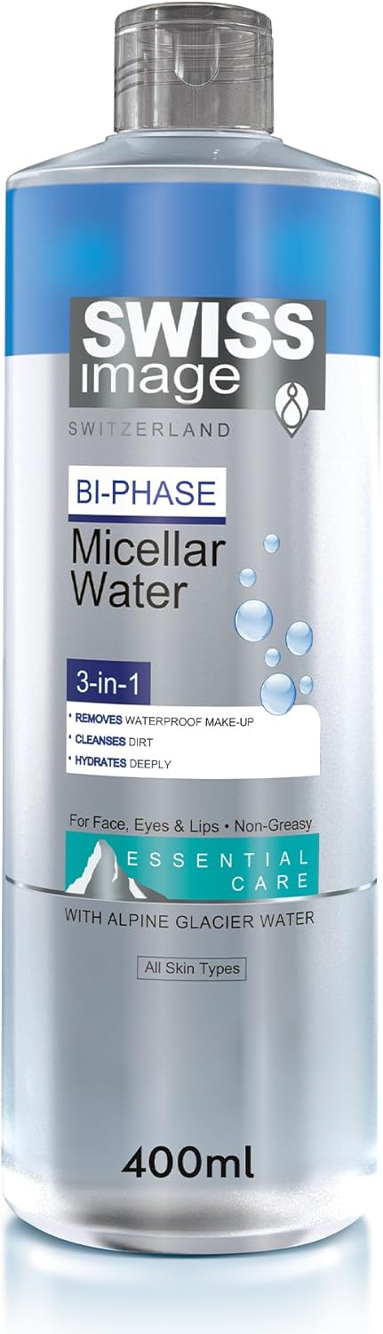 SWISS IMAGE Essential Care – Bi-Phase Micellar Water – 400ml – No Parabens – No SLS/SLES – No Phathalates