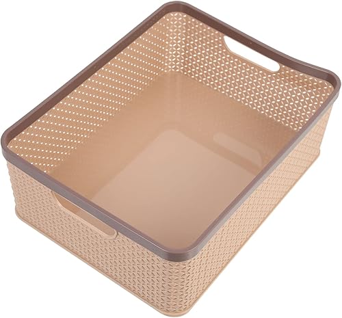Miniatura 1 de Cabilock Caja de almacenamiento, cesta de almacenamiento, decoración para estantes, caja de almacenamiento de plástico, contenedor de tocador,