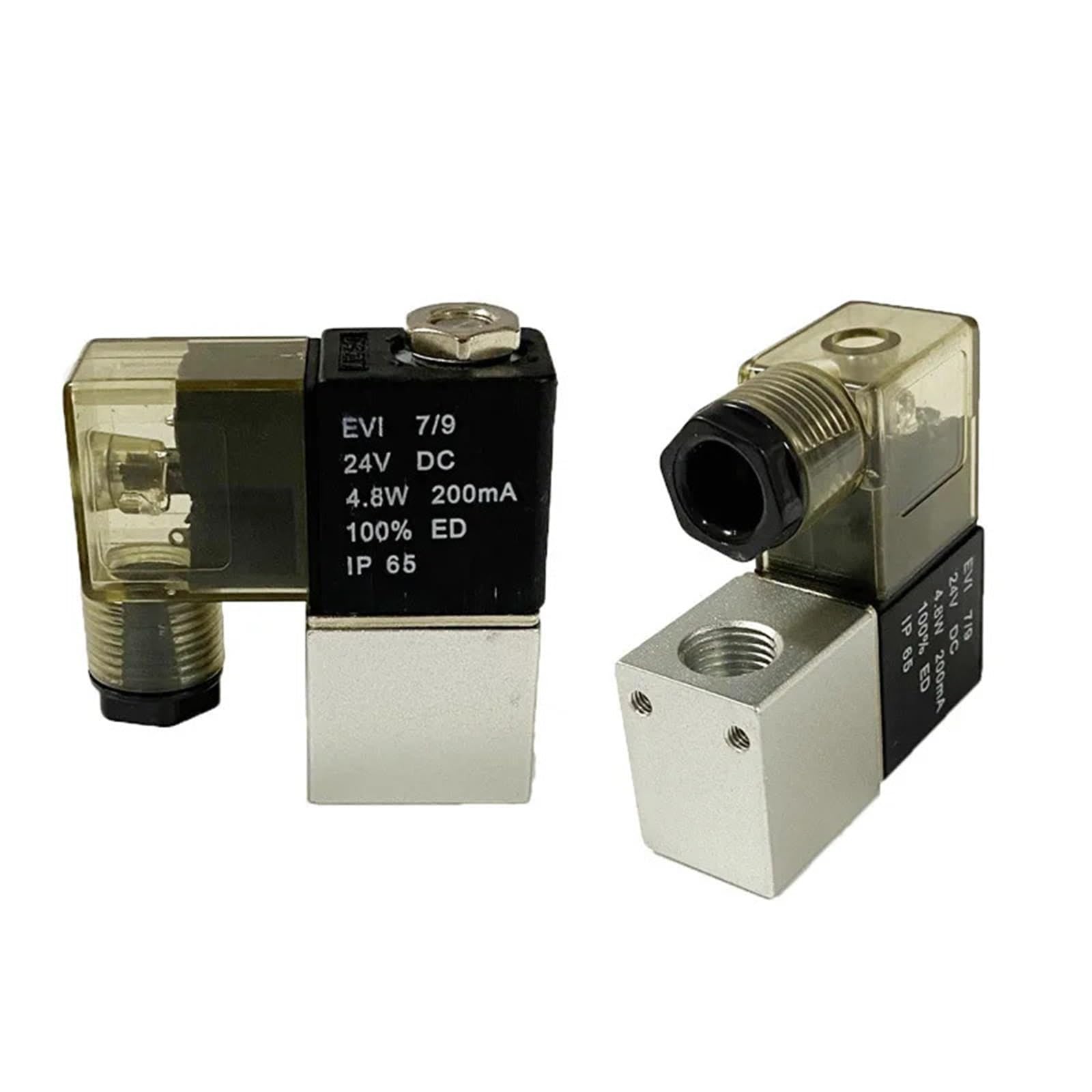 Aluminiowy pneumatyczny elektryczny zawór elektromagnetyczny, 2-drożny, 12V DC, normalnie zamknięty, szybka reakcja dla powietrza, gazu i wody N/C (Bsp-12vdc-leading drut, 1/8 cala)