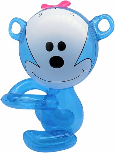 Miniatura 5 de Hug Me - Animales inflables de zoológico salvajes de safari. (paquete de 6) para abrazar brazos, elefante, tigre, mono, conejo, oso de peluche.