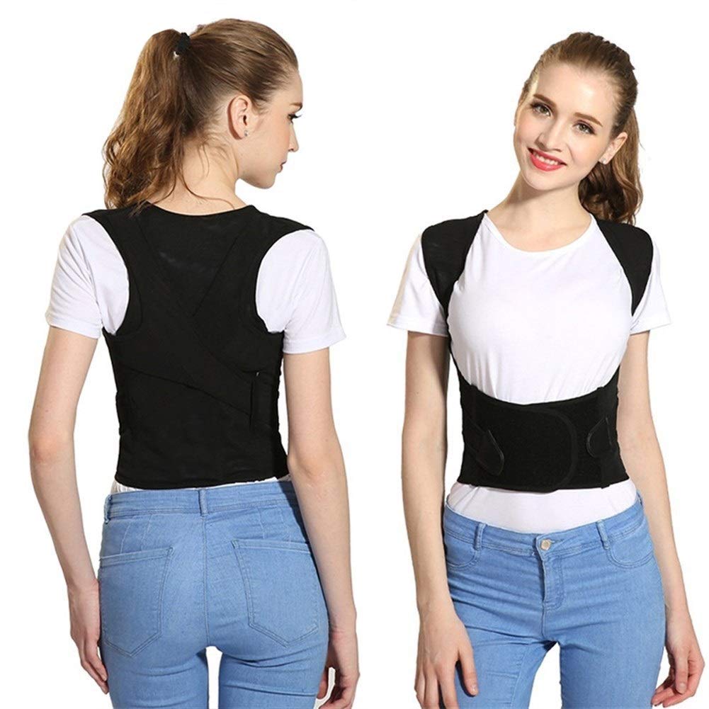 Ajustable Corrector Postura Espalda hacia Atrás por Hombres Mujer Hombro Apoyo Lumbar Columna Vertebral Cinturón Soporte Respirable Adolescente (Size : 3XL)