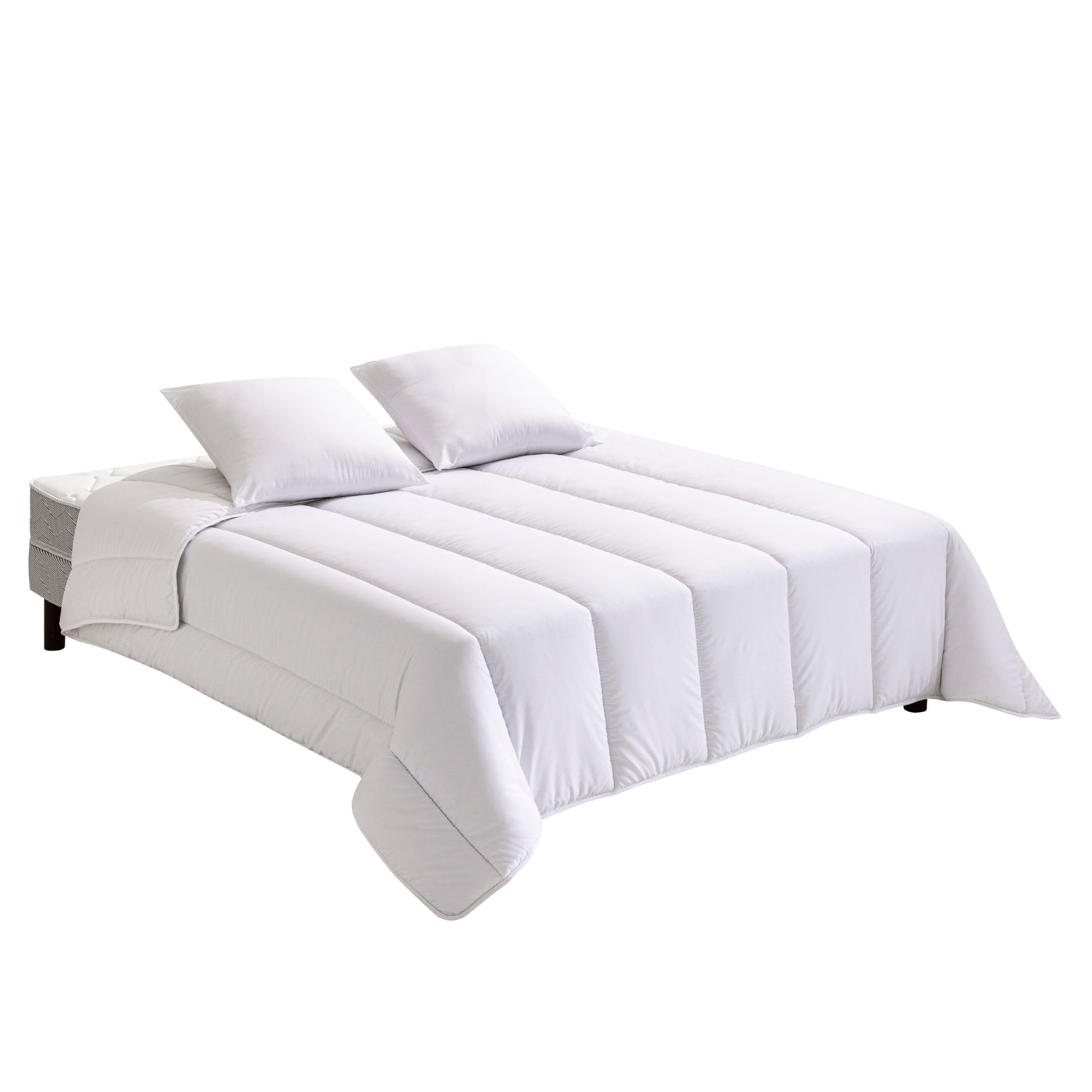 Couette tempérée 260x240 lit double avec pack oreillers 60x60 Bultex