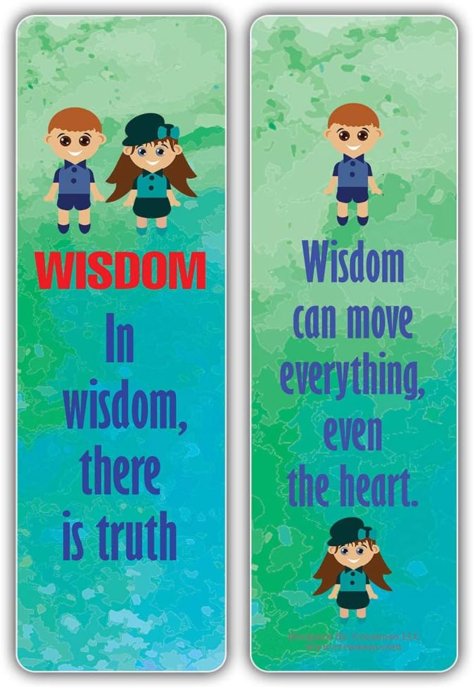 Creanoso Good Values Bookmarks for Kids Series 2 Bulk Pack (60-Pack) – Great Bulk Set Incentive Page Binders for Bookworm, Bibliophiles – Stocking Stuffers Gifts Rewards Token Ideas for Adults