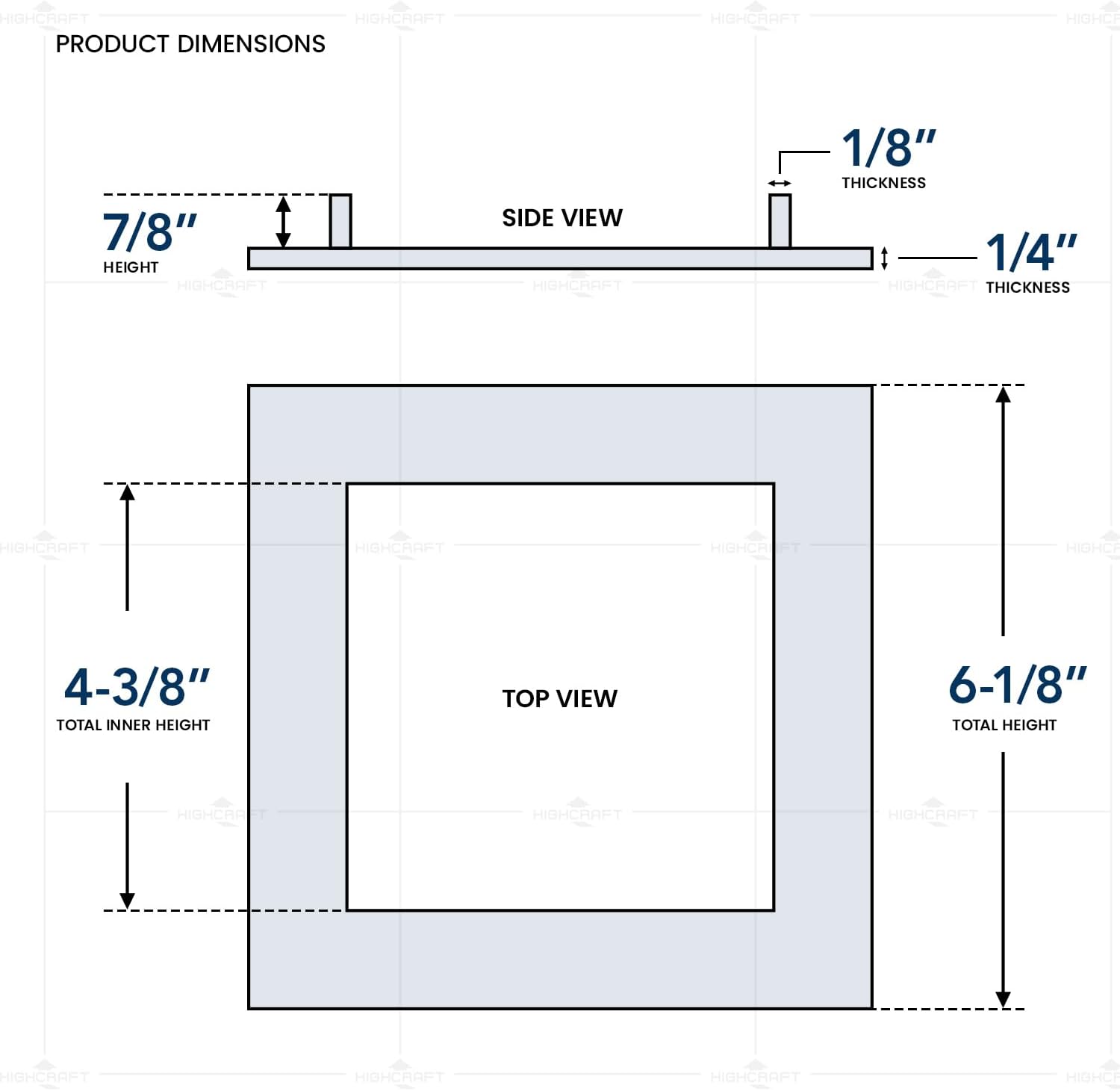 Square faceplate Replacement for Highcraft Universal Supply Outlet Boxes