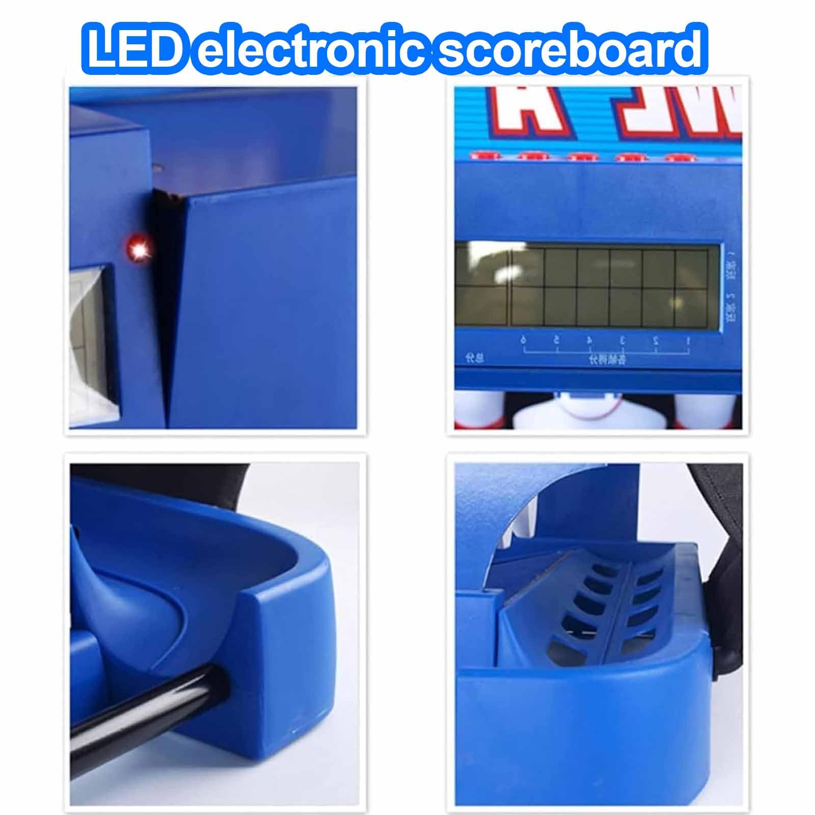 Juego De Bolos Eléctrico, Bolera Plegable para Interiores con Marcador LED, Reinicio Automático, Iluminación Y Efectos De Sonido De Simulación. Incluye Bolos Y Bola para Toda La Familia