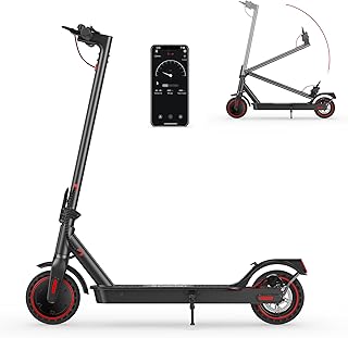 iScooter i9 Electric Scooter, 30 KM Long Range & 25 KM/H, 8.5" Solid Tires, Lightweight Commuting E-Scooter with 350W Powe...