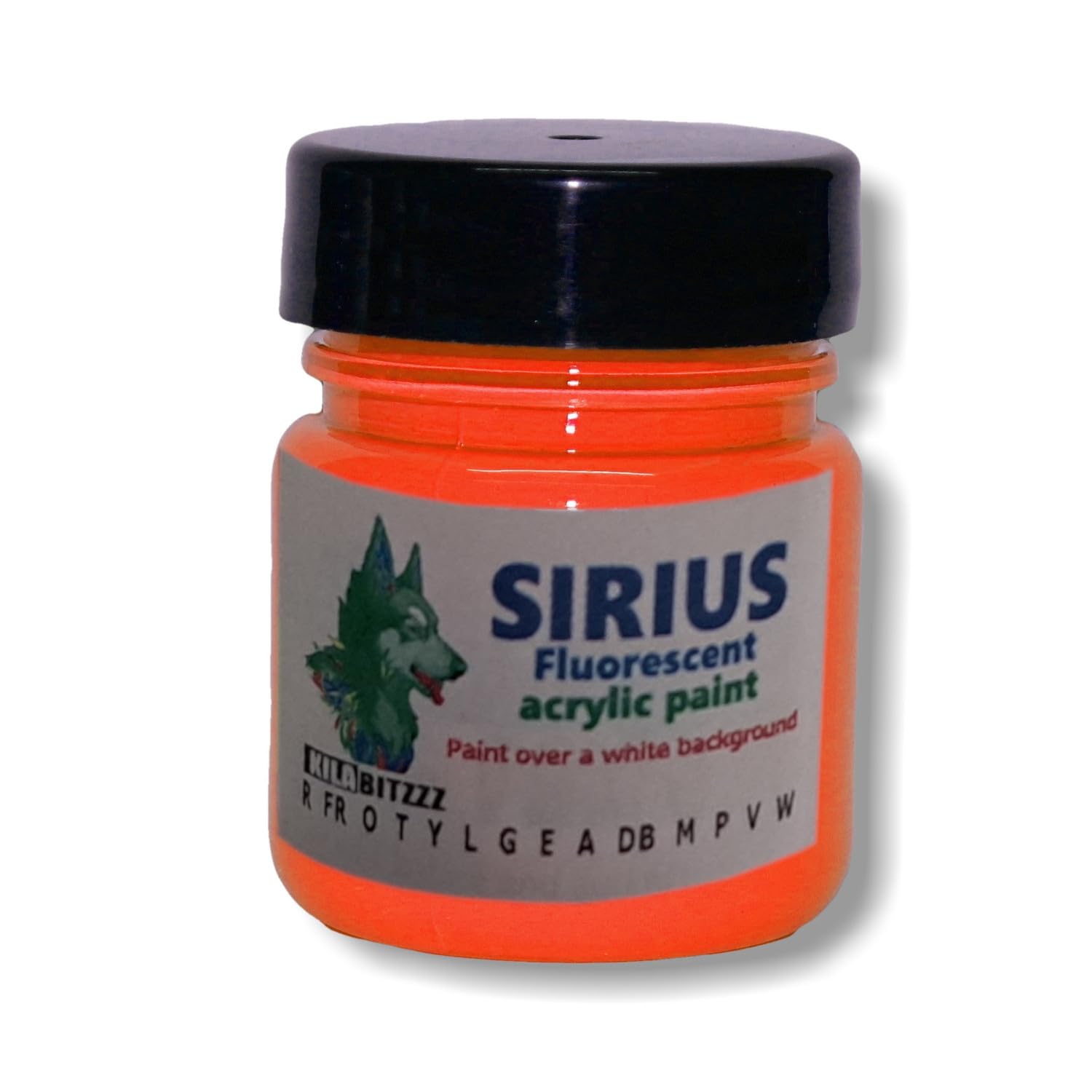 Zuperpaint Firered Sirius Fluorescent Glow Acrylic Premium Paint. Select From 14 Cololurs (, 30Ml)