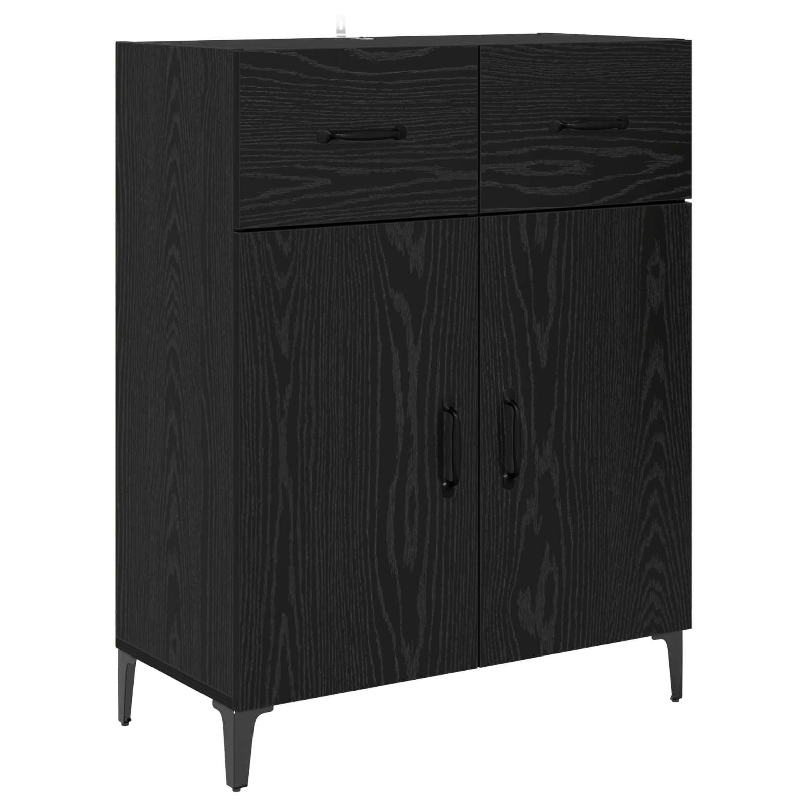 Buffet avec fixation murale en bois d'aspect bois recyclé - Armoire d'appoint pratique avec espace de rangement, buffet et armoire murale aspect bois vieilli en matériau à base de bois
