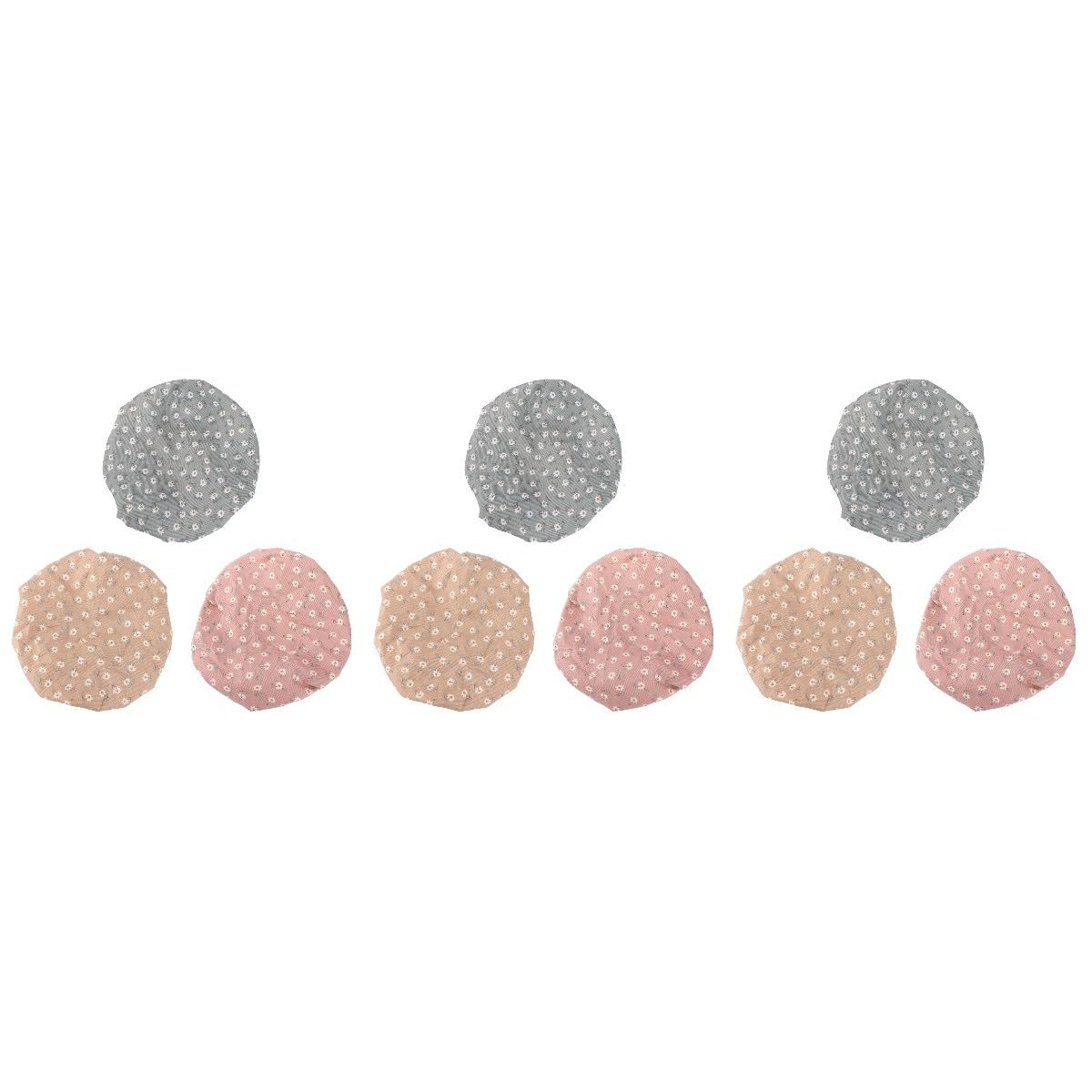 DOITOOL 9stücke Teiliges Duschhauben Doppellagige Wasserdichte Badekappen Für Damen Und Herren Elastische Haarhaube Zum Trocknen Für Dusche Und Spa Leicht Und Tragbar