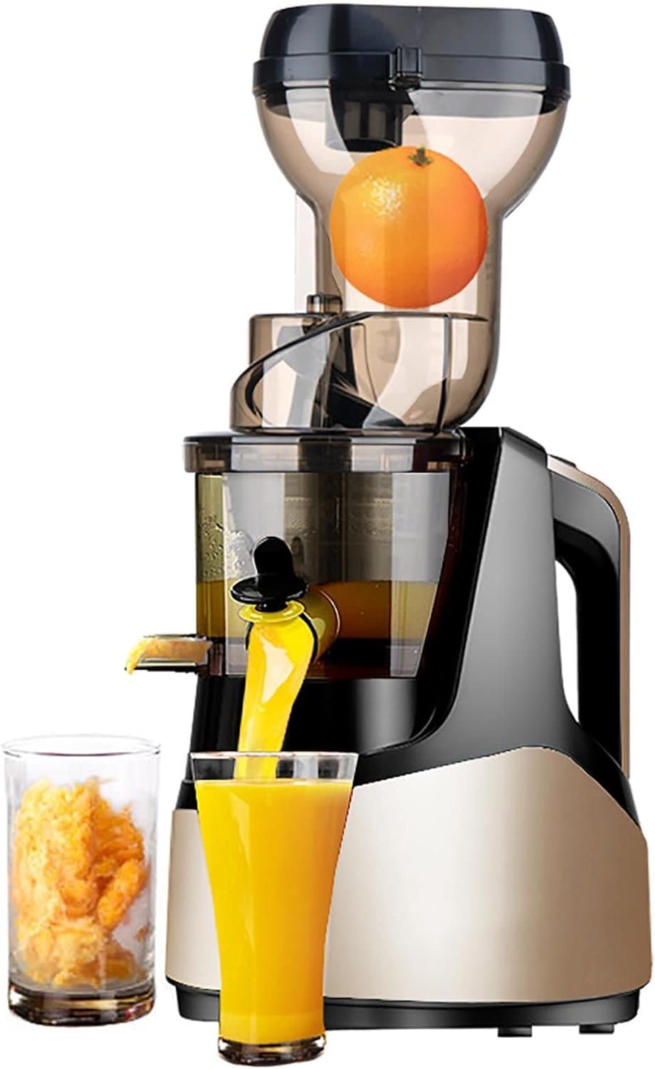 Presse-Agrumes Automatique 150 W avec Grand diamètre de 8,2 cm – Presse-Agrumes électrique pour Fruits et légumes, Facile à Nettoyer, Presser Les Fruits, légumes, Produits à Base de soja,A
