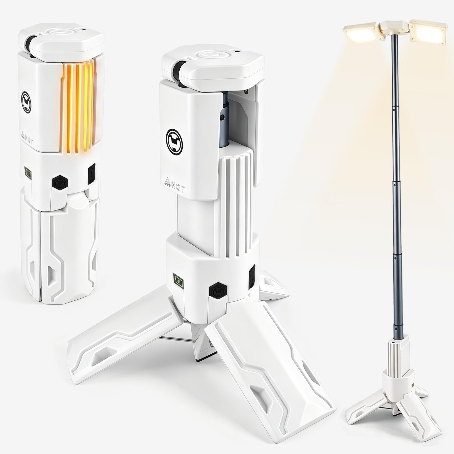 Lampada da campeggio telescopica ricaricabile con illuminazione calda continua, lanterna da campeggio ambientale portatile con dimmerabile e emergenza SOS per campeggio tenda camper e cortile