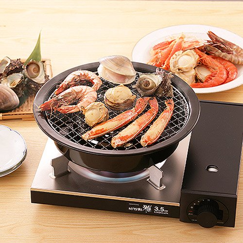 Iwatani Korean Cookware Aburi Stove Top Grill Pan, Black, CB-A-AMP by Iwatani - Image 2