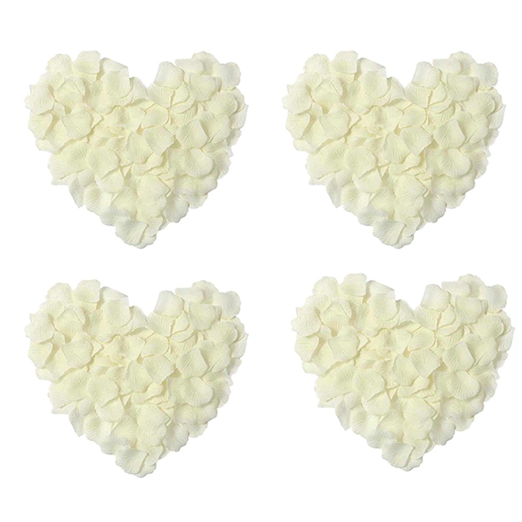 Hndhbfgrt 400 Pcs Silk Rose Petals Artificial Rose Flower Petal for Wedding Party Home Hotel Valentine'S Day Decoration, White