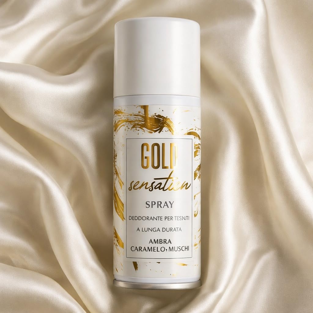 HOME PRO Gold Sensation Spray 6 x 400 ml – Desodorante Tejidos Higienizante Profesional – Perfume Ámbar Caramelo Musgos – Fragancia intensa de larga duración – Maxi repuesto
