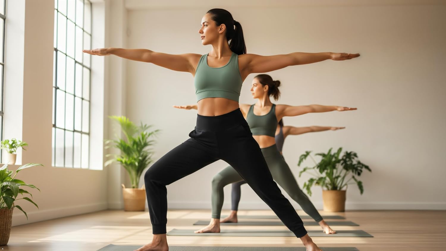 Women's Yoga Joggers with Zipper Pockets - Lightweight High Waist Pants for Gym, Running, Workout, Casual - Image 3