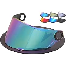 Compatible with LS2 FF358 FF396 FF392 Visor Replacement Motorcycle Helmet Face Shield Helmet Visor UV Protection Anti-Scratch Windproof Rainbow