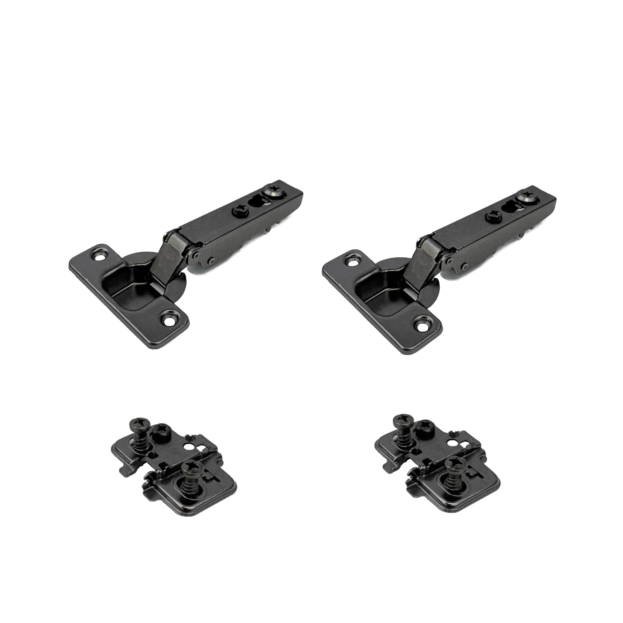 Fittingsco Titanium Black Premio (Dtc) Soft Close Cabinet Hinges – Full Overlay Concealed Euro Hinges – Multiple Opening Angles (30°, 45°, 90°, 110°, 135°, 155°) – Nickel/ (, 110 Degree)