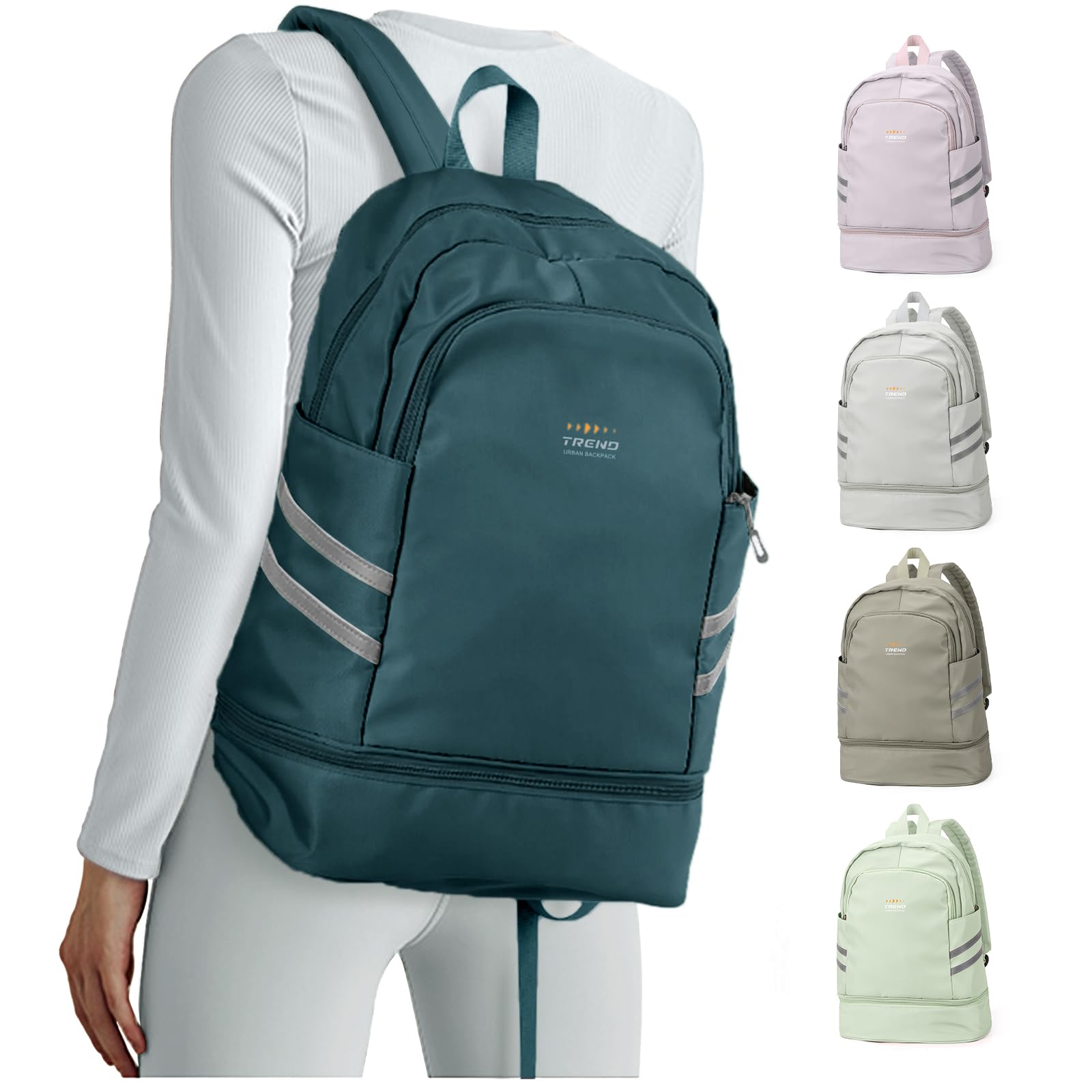 coofay Gym Backpack for Women Waterproof Backpack with Shoe Compartment Lightweight Travel Backpacks Workout Sports Backpacks Large Gym Bag