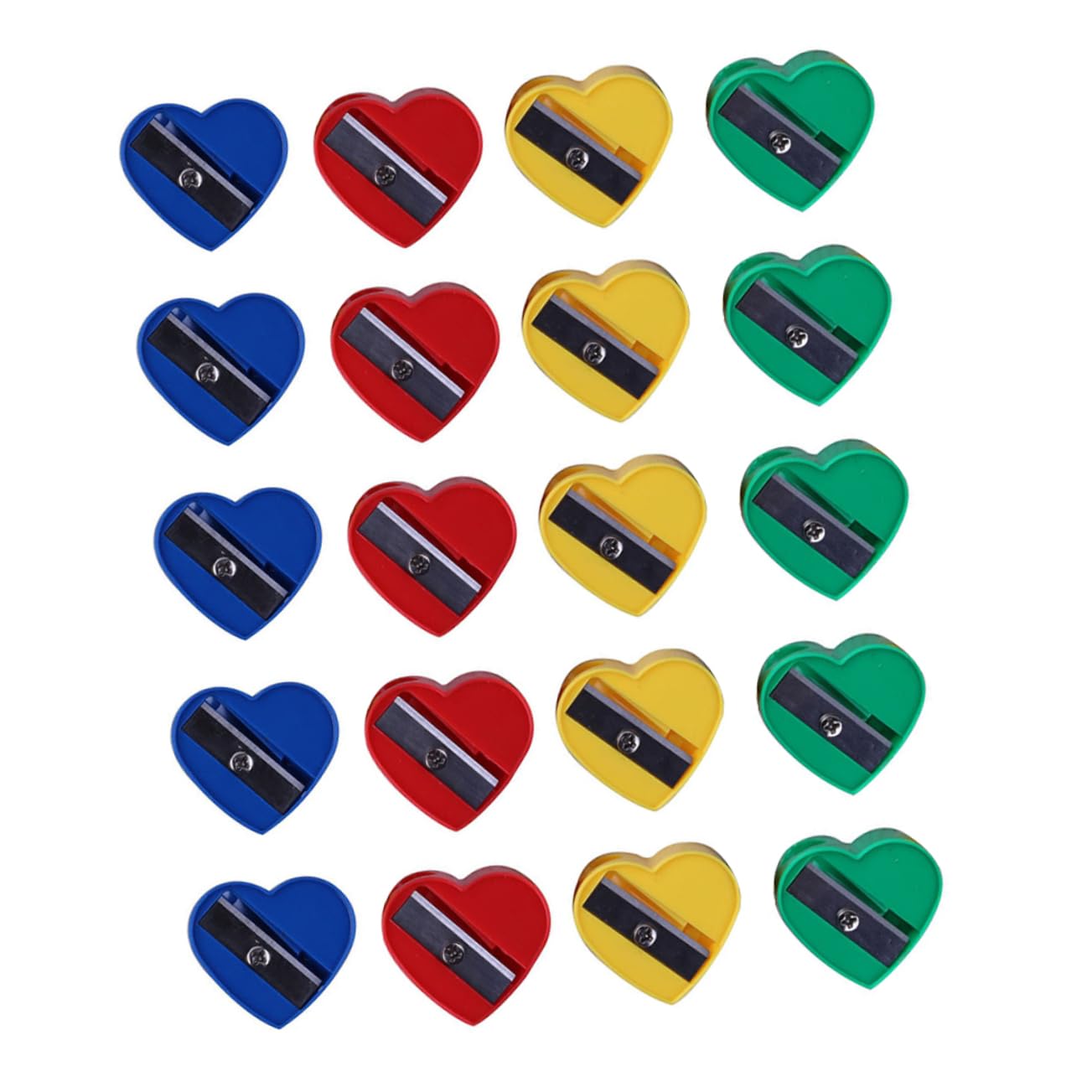 Housoutil 60Pcs Single Hole Pencil Sharpener Compact Lightweight for School Office Design for Students and Makeup Artists Multi Color Mix