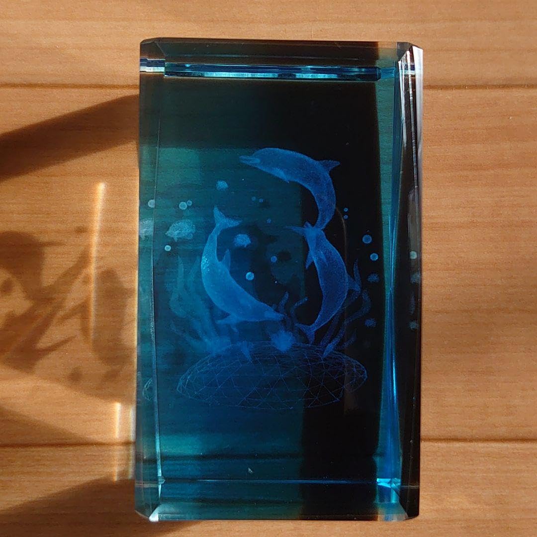 Amazon.co.jp: 北海道 登別マリンパークニクス イルカ クリスタル 置物