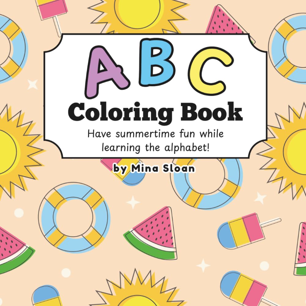 Summer ABC Coloring Book for Kids: Bold and Easy Pictures for Hours of Coloring Fun
