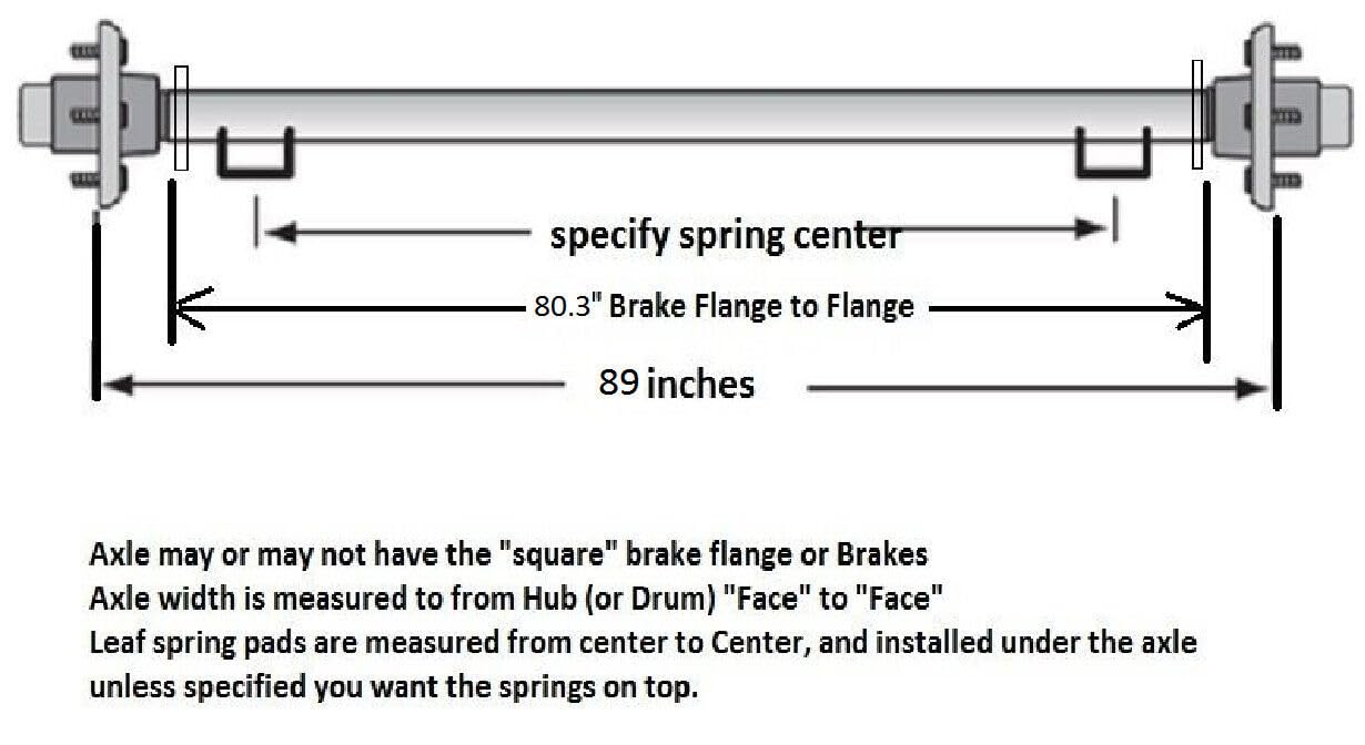 Everything for trailers, RVs and trucks and more - Trailer For Axle 5200 6000# 7000# Bare For Axel For Beam 89
