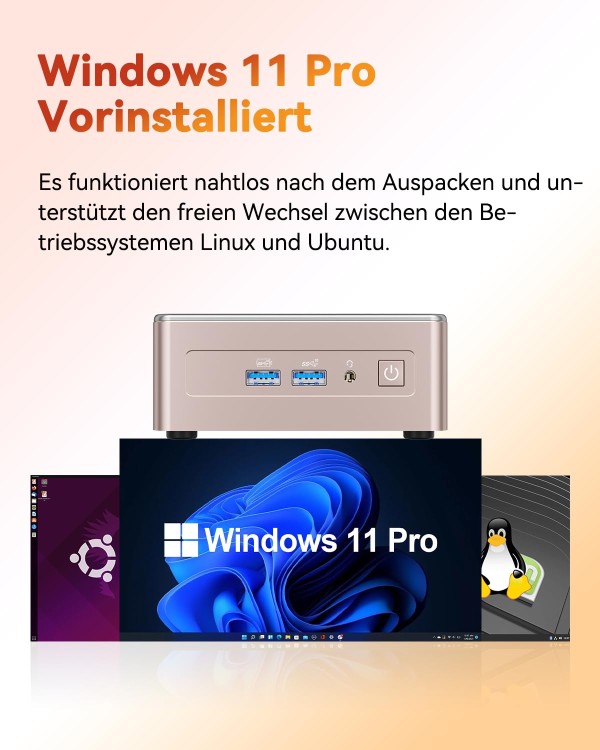 GEEKOM Mini PC A5 mit AMD Ryzen 5 7430U, 16GB DDR4 (Aufrüstbar,Kein LPDDR) 512GB SSD | 3 Jahren Garantie | 2.5G LAN | Windows 11 Pro | PC mit Dual HDMI 8K | Mini Computer für Home/Office/Gaming