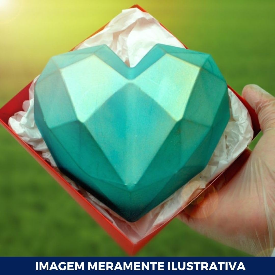 Diamond Large Heart Mold 500g - 3 Piece Chocolate Mold - BWB - 9838