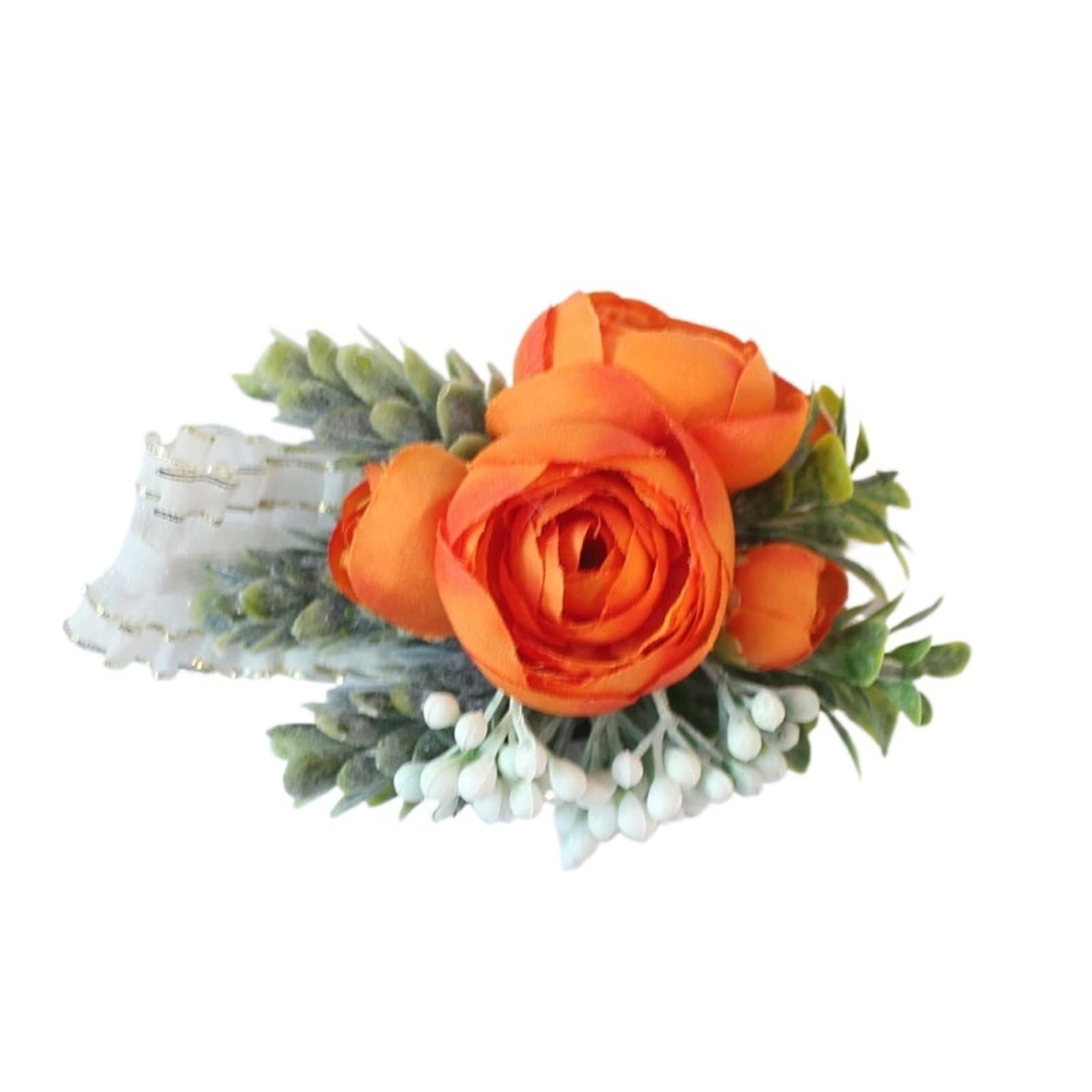 MQFBNNP Wedding boutonniere Meldel Rose Bud Wrist Corsage Hand Flower Man Boutonniere(Wrist flower-A)