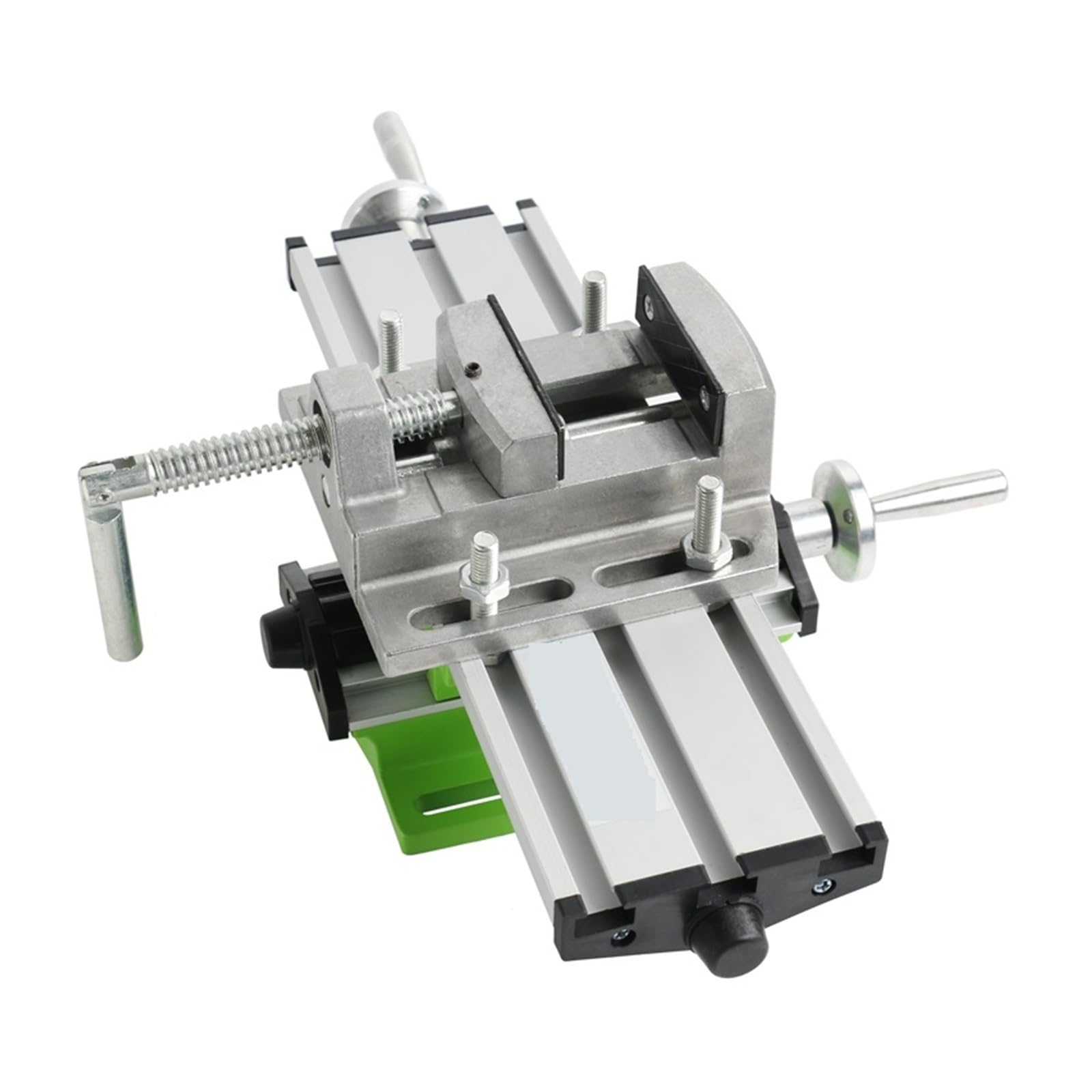 Standbohrmaschine, MINI-Multifunktions-Präzisionseinstellungs-Werkbank + 2,5-Zoll-Flachzangen-Schraubstock, Max. 68 Mm Fräsmaschine, Tischbohrmaschine,Elektrowerkzeuge