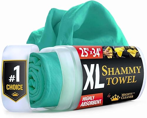 Miniatura 39 de Toalla de gamuza XL prémium para automóvil, (34 x 25 pulgadas), tela de gamuza súper absorbente, sin manchas y arañazos, toallas reutilizables