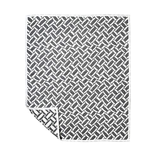 [10mois(ディモワ)] ふくふくガーゼ(6重ガーゼ)ケット コットン100% かごめ ブラック Mサイズ 90×110cm 19171012