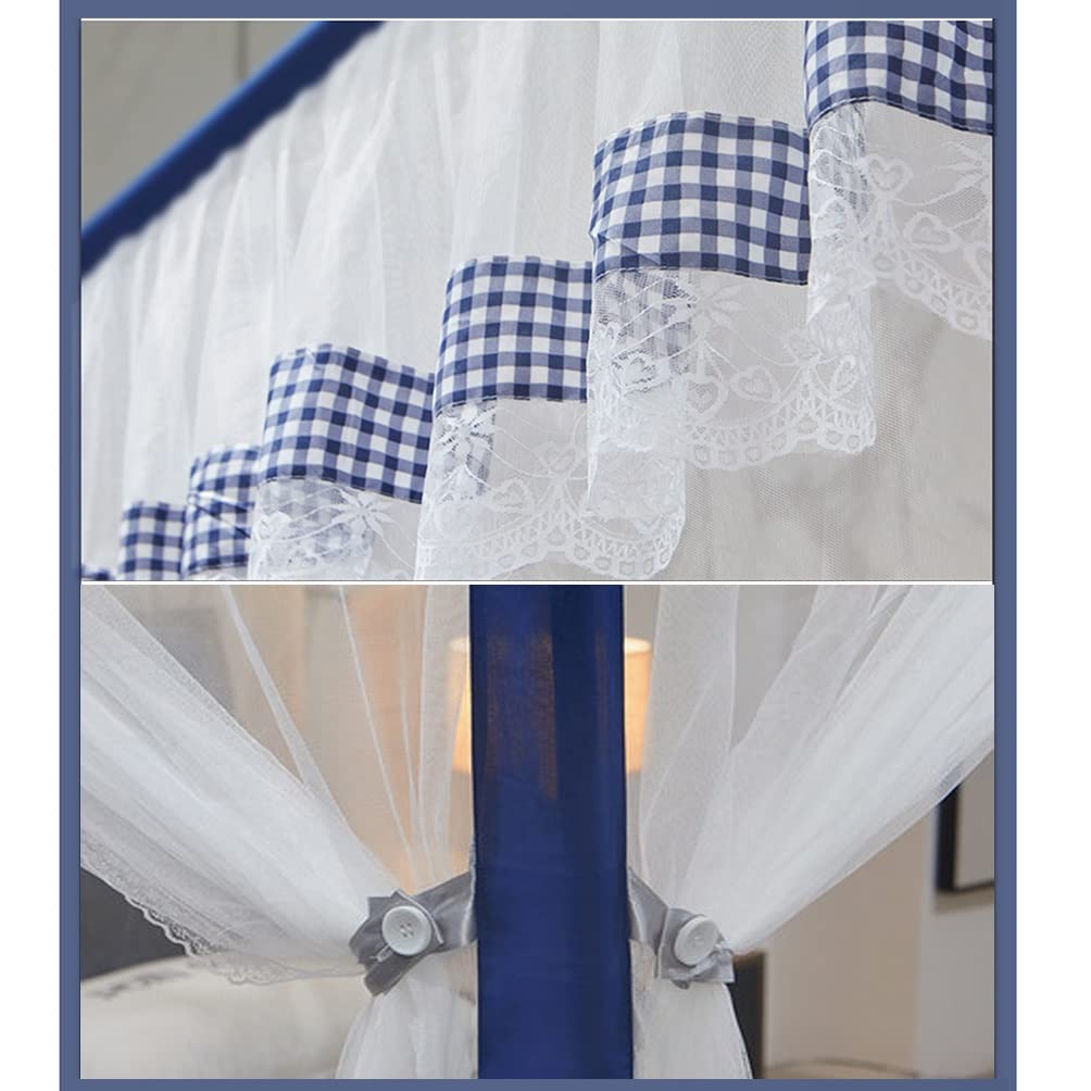 CXKJP Doseles para Cama Mosquitera con Dosel De Cama De Verano para Cama Doble Individual, Juego De Soporte para Cortina De Cama De Encaje para Decoración De Dormitorio De Princesa, Fácil De Instalar