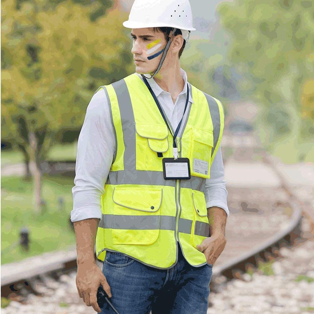 Chaleco de alta visibilidad， Chaleco de seguridad reflectante de alta visibilidad, chaleco reflectante de alta visibilidad, for deportes al aire libre, viajes nocturnos, chaleco de construcción de cic