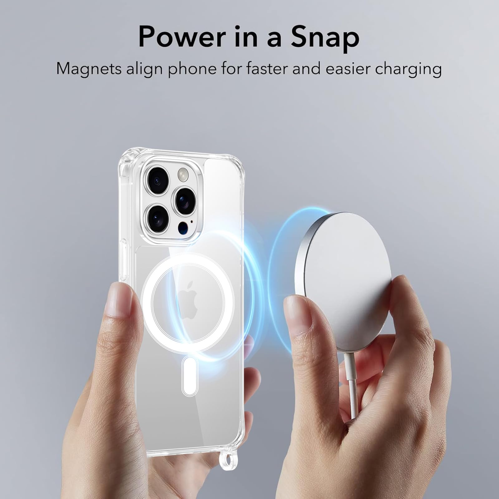 Custodia JOKIPE Per IPhone 16 Pro Max, Trasparente Anti-ingiallimento, Con Ricarica MagSafe, Acrilico + TPU, Ultra Sottile, Protezione Antiurto