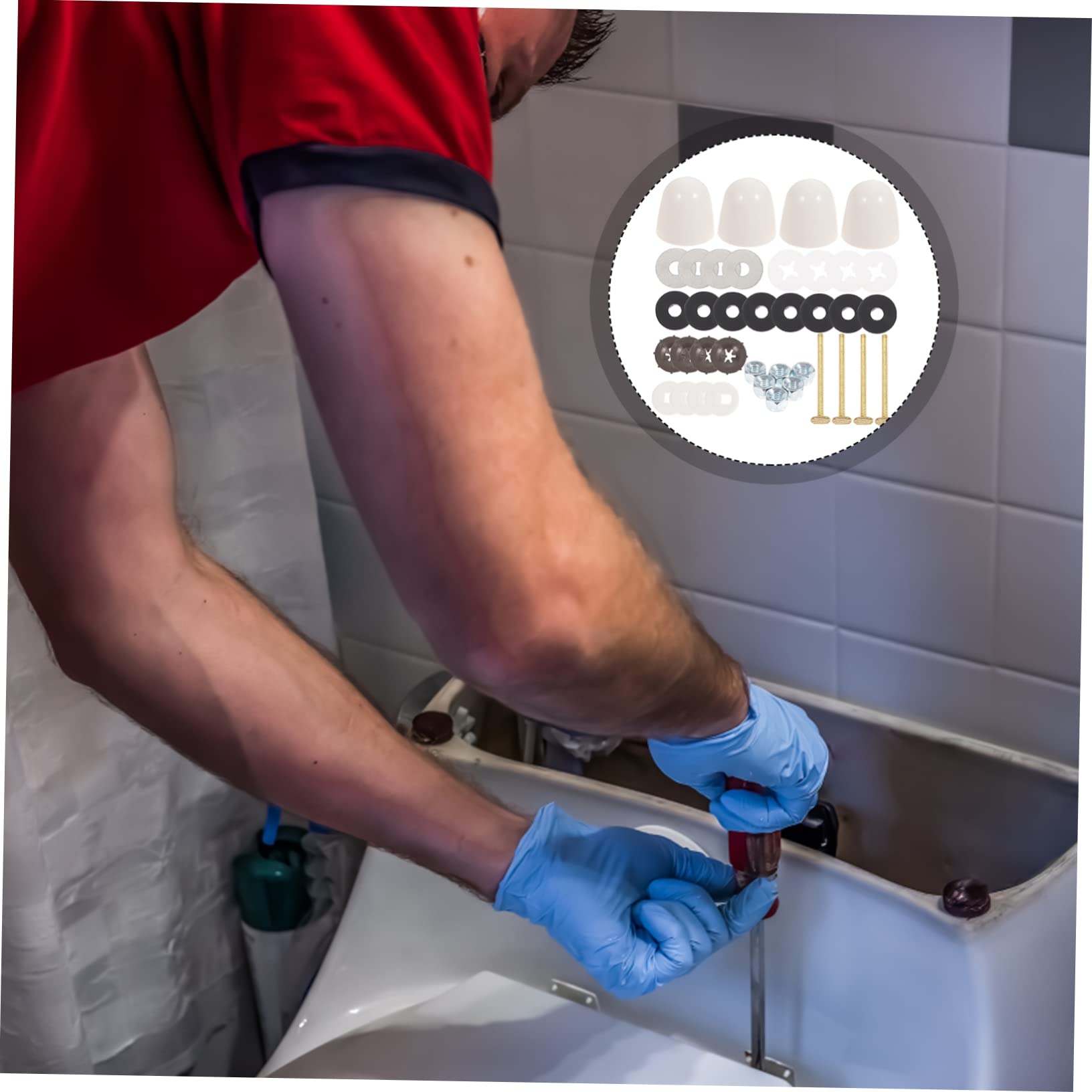 jojofuny 2sätze Toilettensitz Befestigungsset Universelle Toilet Bodenschrauben Rostfreies Material Installieren Für Standard-wcs Und Spülkästen