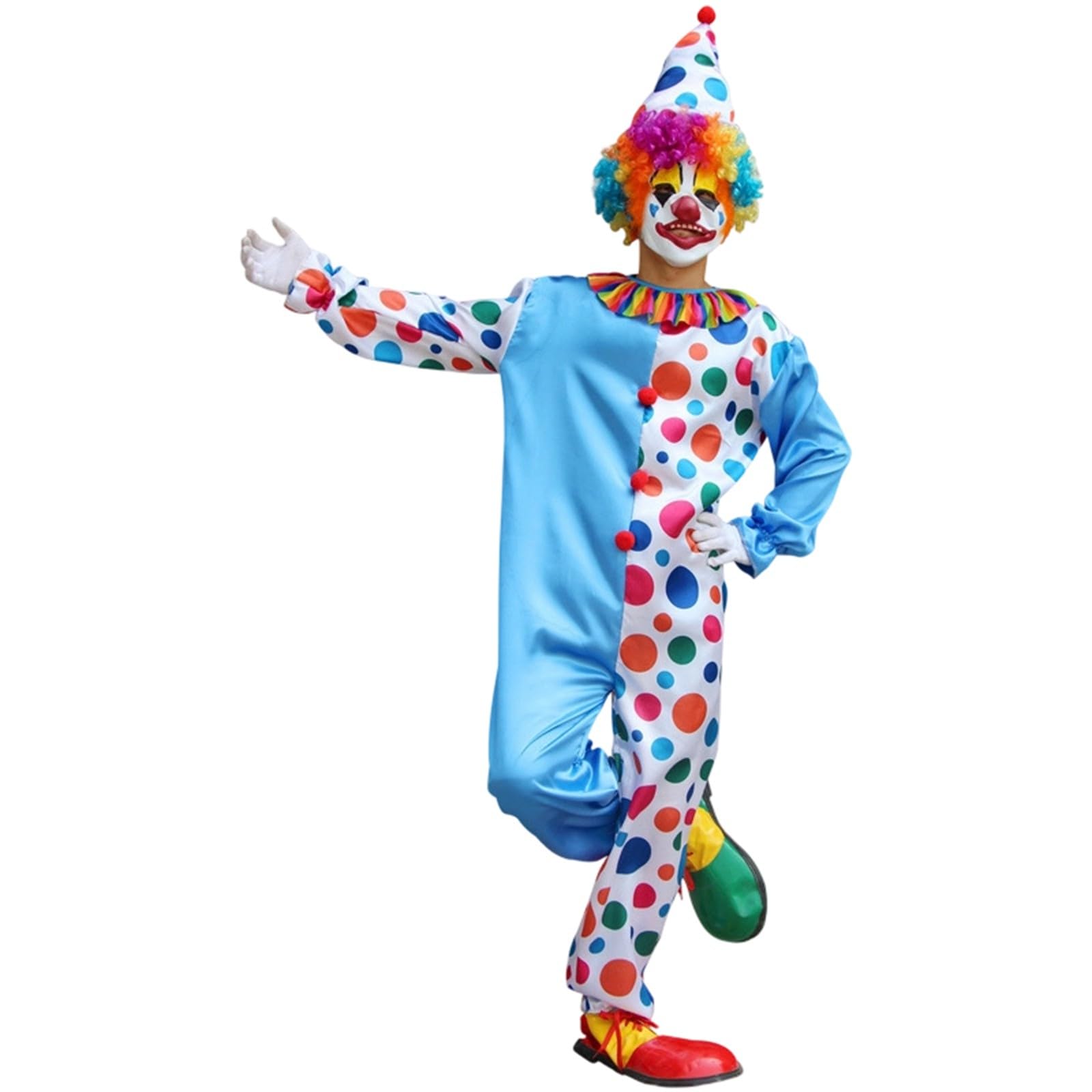 Adult Clown Circus Costume Party Fancy Dress Outfit Party Fashion - Clown Costume Unisex Adult Circus Children's Parties 2026 Carnival Theme Parties Adult Costume for Stage Performance Unisex โ image 1