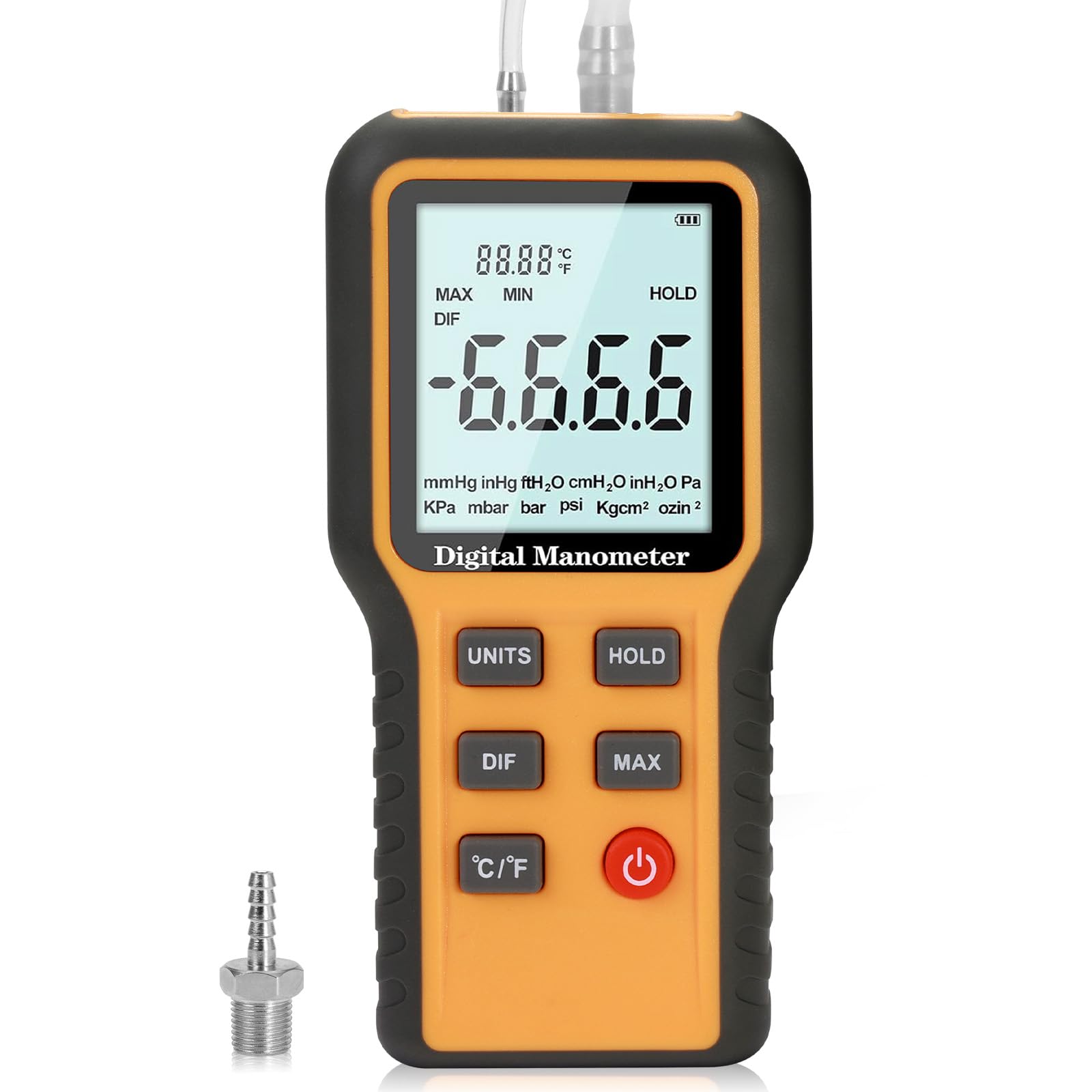 Manometer, Professional Air Pressure Meter, Dual-Port HVAC — Amazon image 8